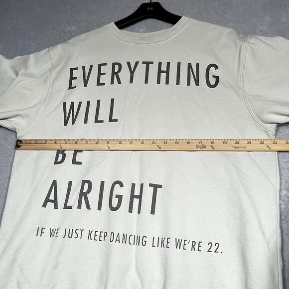 Taylor Swift Sweatshirt Womens 2XL Gray Everything Will Be Alright Crew Sweater - Picture 5 of 10